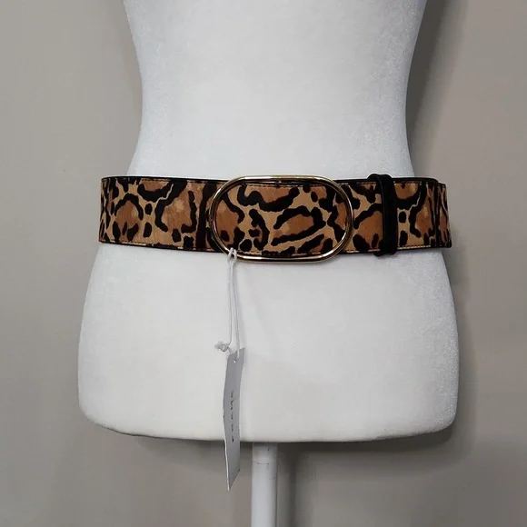Nwt Frame Denim Le Grand Oval Leather Buckle Belt Wide Oval - 1.5 main image 4